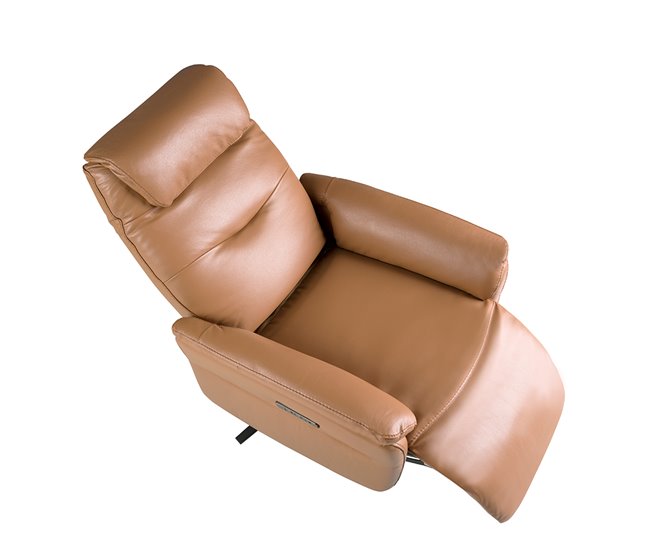 ANGEL CERDA Poltrona giratório em pele castanha Castanho