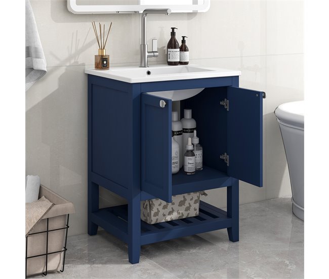 Armários de casa de banho 61 Azul