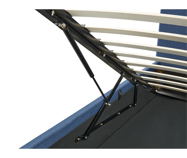Beliani Cama com estrado Poliéster DREUX 171x214 Azul