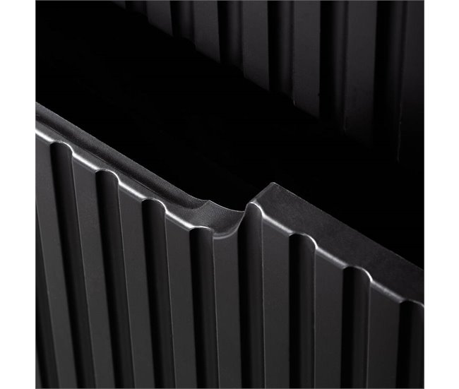 Móvel de casa de banho para lavatório Newport com 2 gavetas MDF 80 Preto/ Madeira