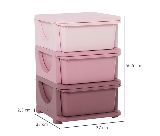 Organizador de Brinquedos Infantil PP HOMCOM 37 Azul