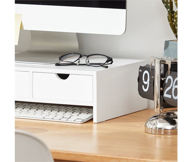 Suporte para ecrã de monitor BBF03-W SoBuy Branco