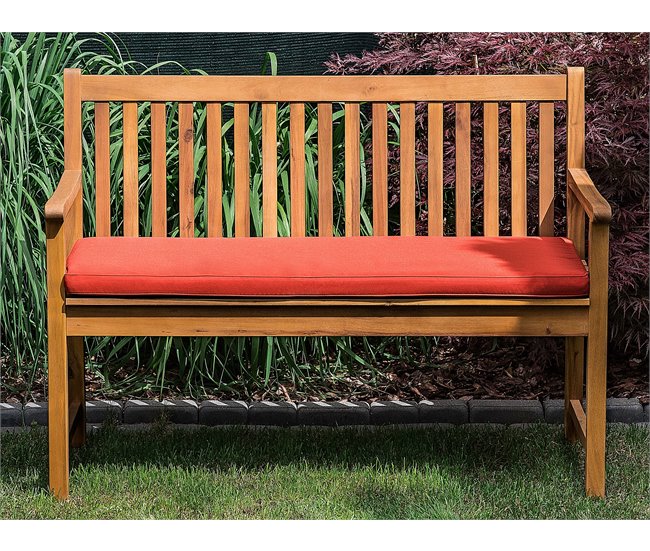Beliani Almofada de assento para exterior VIVARA 112x54 Vermelho