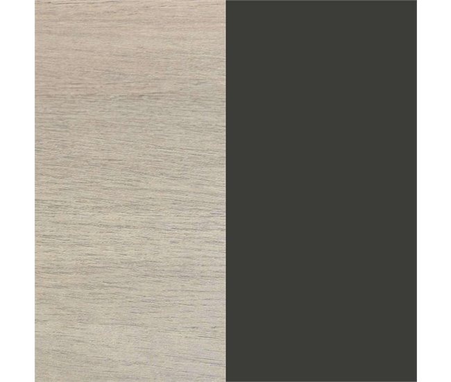 Buffet Napoli com portas sanfonadas para cozinha Preto/ Madeira