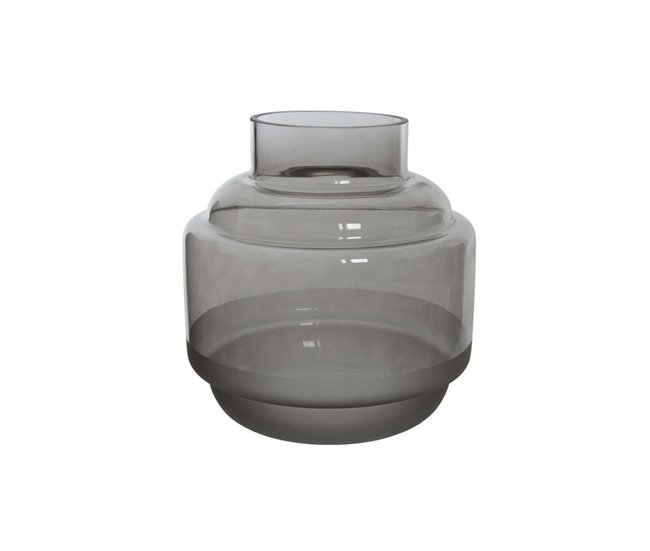 Vaso ULA marca DECORIS 18x18x19cm Cinza