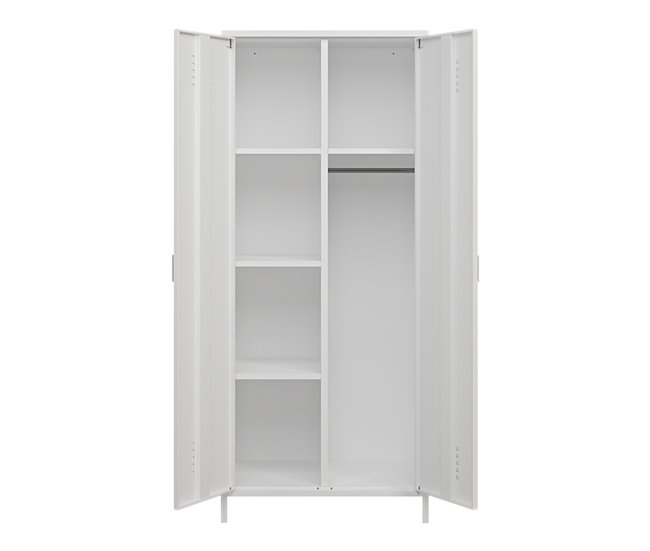 Armário de roupeiro Seinäjoki em aço 76 Branco