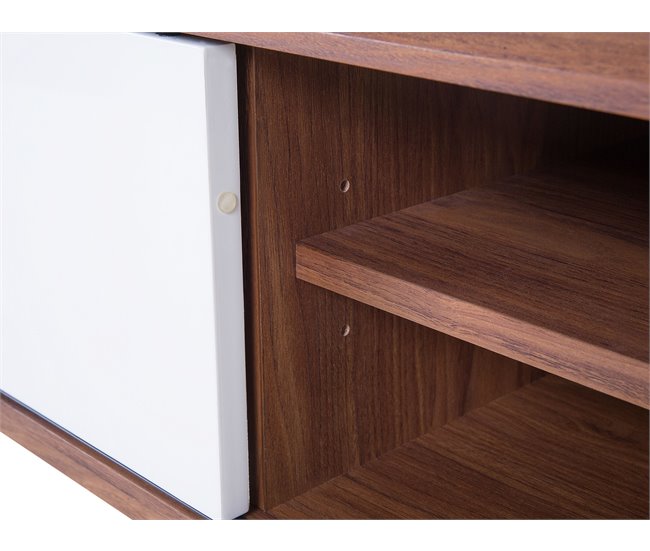 Beliani Mesa de TV BUFFALO 117 Castanho