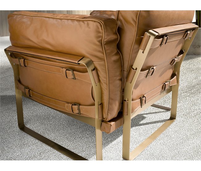 Poltrona de couro Camel Camel