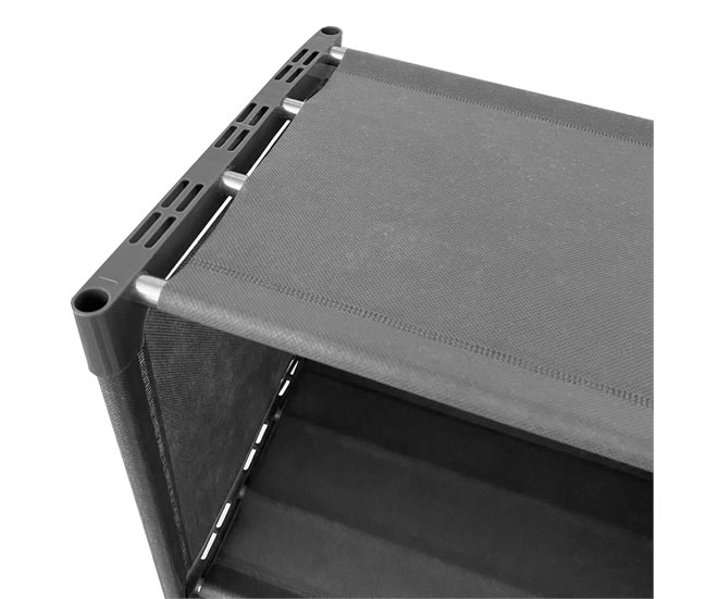 Prateleira de Organização 5 Pisos PVC e Tecido Nyana Home 125x41x29 cm 41 Preto