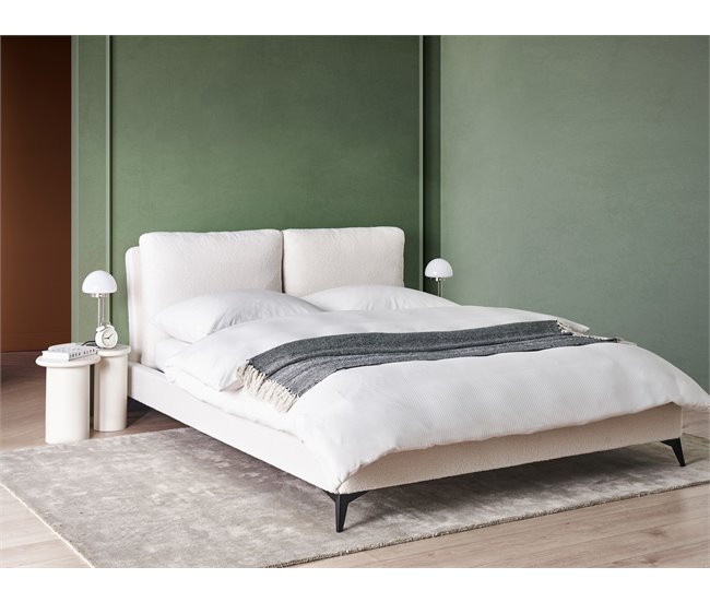 Beliani Cama Bouclé MELLE 175x240 Bege