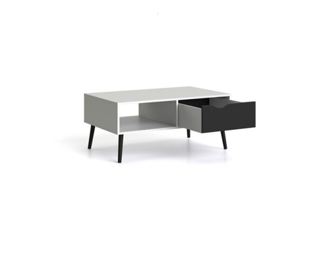 Mesa de centro LIA branca e preta Branco/ Preto