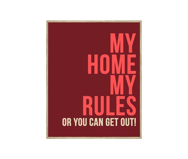 Pintura arte deco MY HOME 40x50cm de MARCOMUEBLE Vermelho