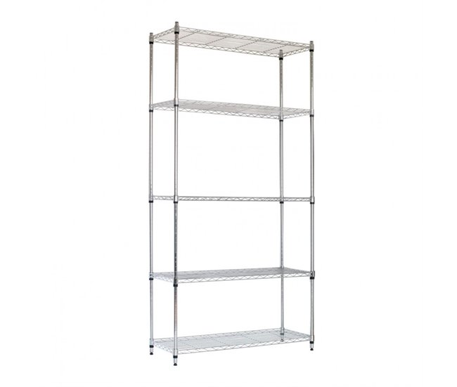 Estante Metálica com 5 Prateleiras Ajustáveis ​​Thinia Home Prata