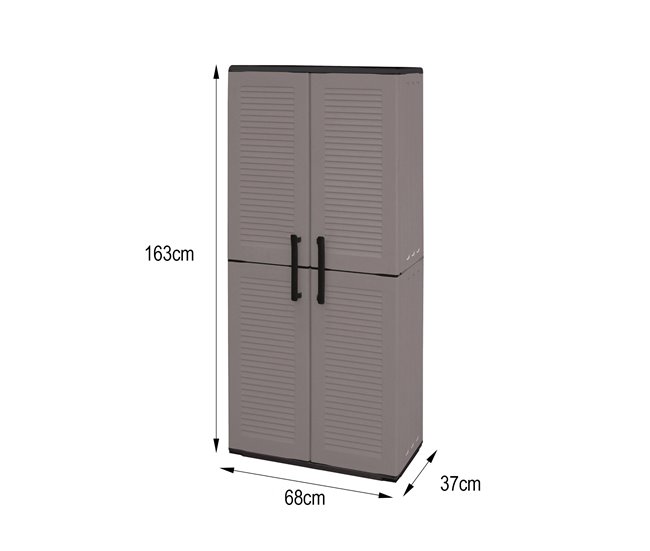 Armário exterior em PVC Cinza