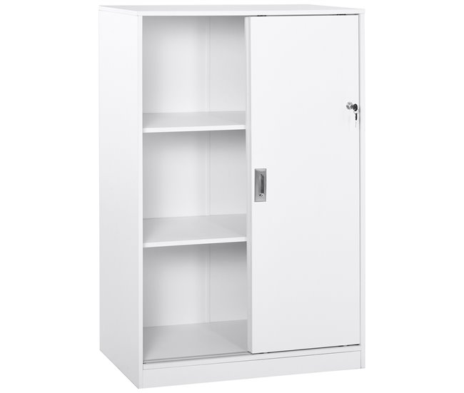 Armário de arquivo Painel de partículas E1 HOMCOM Branco