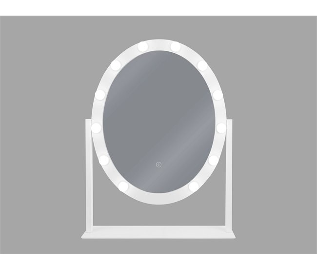 Beliani Espejo de maquillaje ROSTRENEN Branco