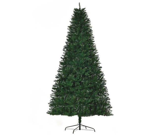 Árvore de Natal Artificial 240cm PVC, Aço HOMCOM, casa - natal Verde