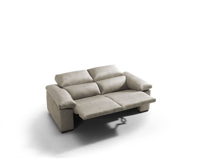 Sofá 3 lugares relax elétrico BALTIA bege Bege