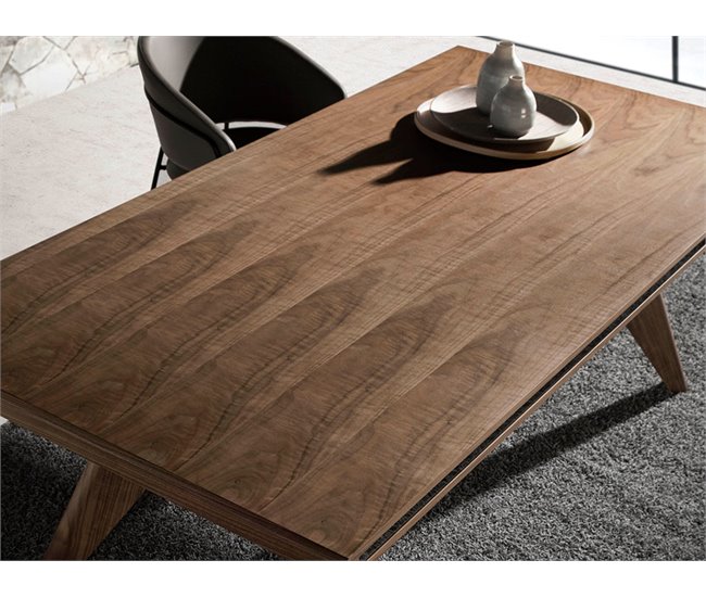 ANGEL CERDA Tabela de jantar retangular nogueira e nogueira 220x110 Nogal