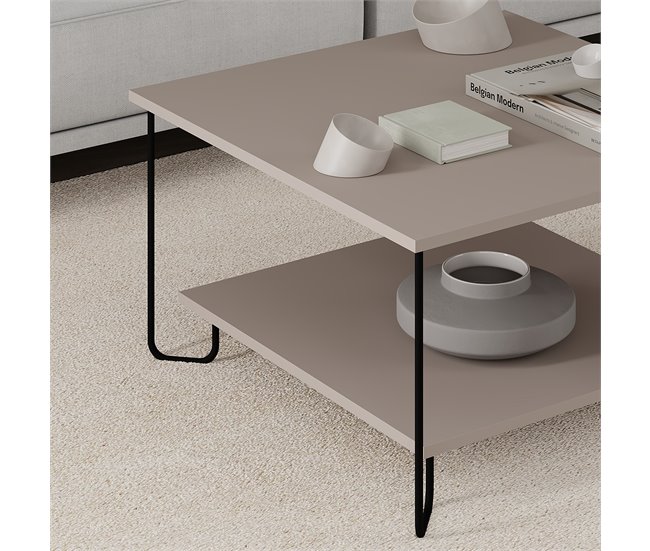 Mesa de centro TONKA quadrada Bege