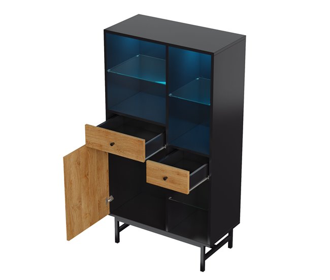 Aparadores Preto/ Madeira