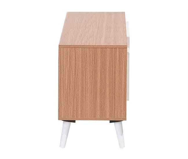 Beliani Mesa de TV ALLOA 180 Branco