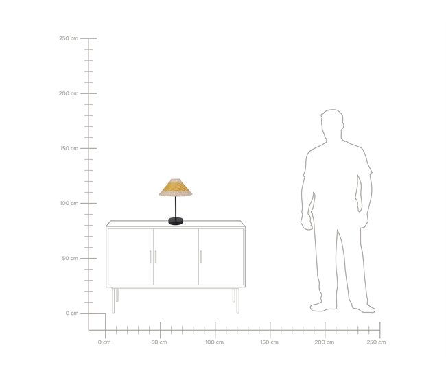 Beliani Candeeiro de mesa MOMBA Amarelo