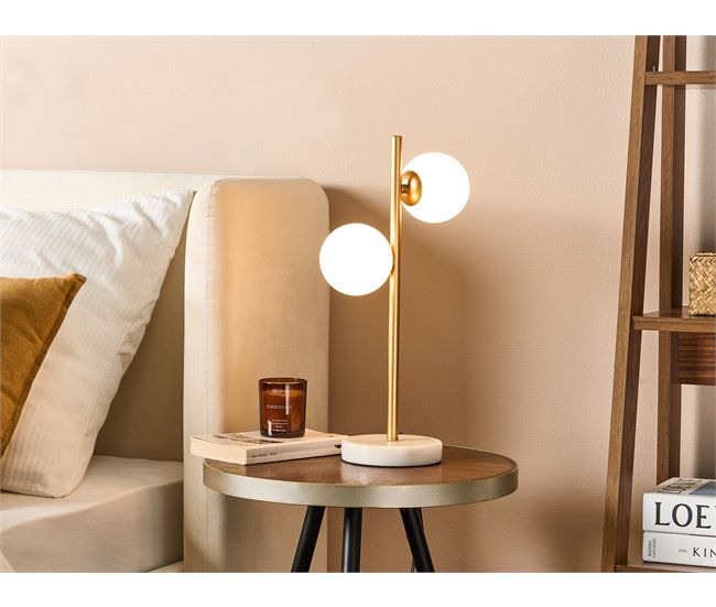 Beliani Candeeiro de mesa MEDINA Dourado