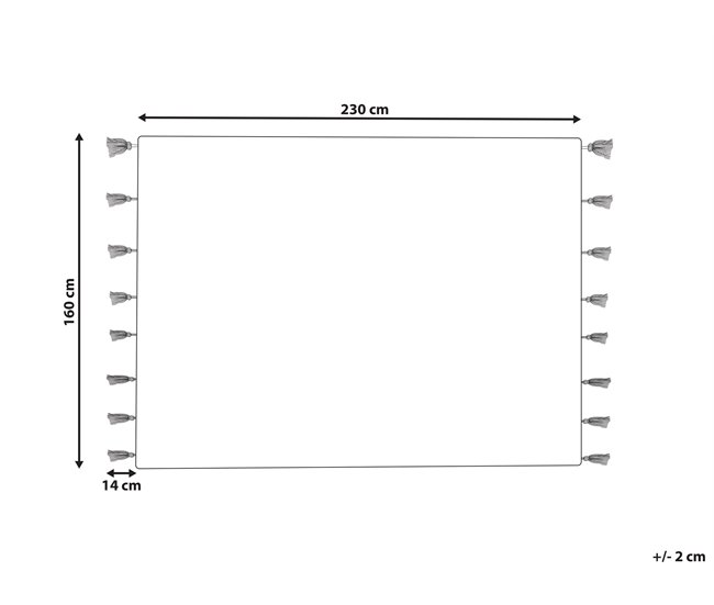 Beliani Pelos curtos CAVUS 160x230 Branco