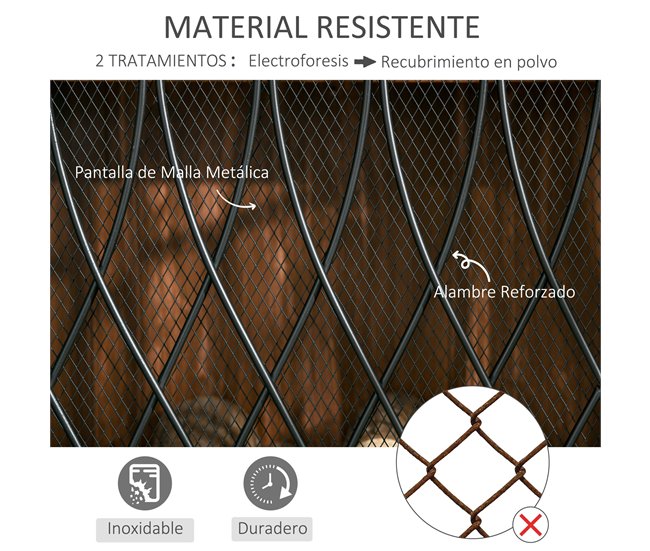 Frente de Lareira Dobrável Metal HOMCOM Preto