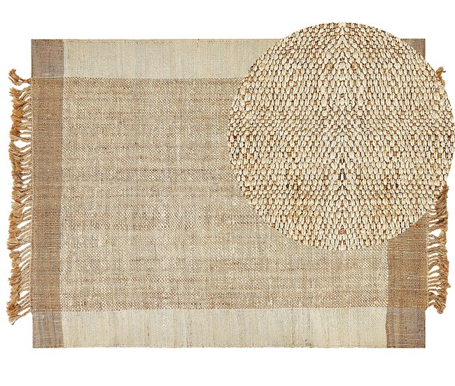 Beliani De tejido plano DEDEMLI 160x230 Bege