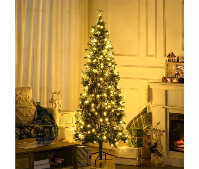 Árvore de Natal Plastico e Aço HOMCOM, casa - natal Verde