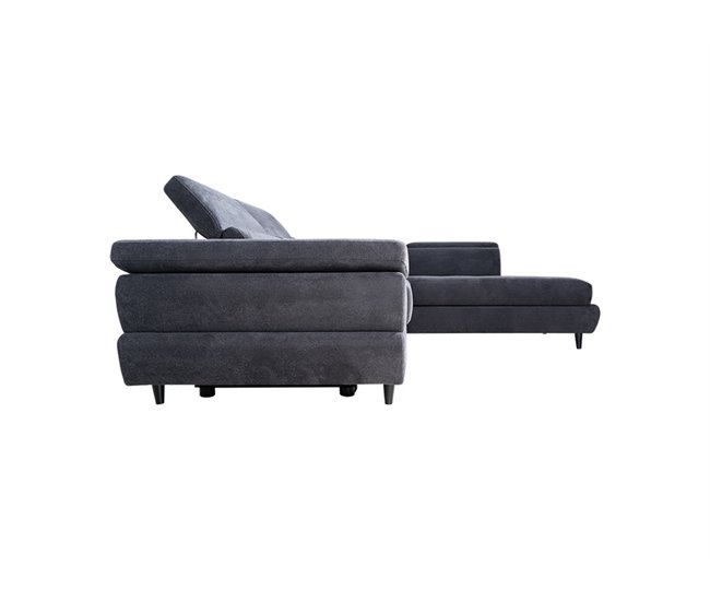 Sofá de canto OMEGA com cama cor antracite Antracite