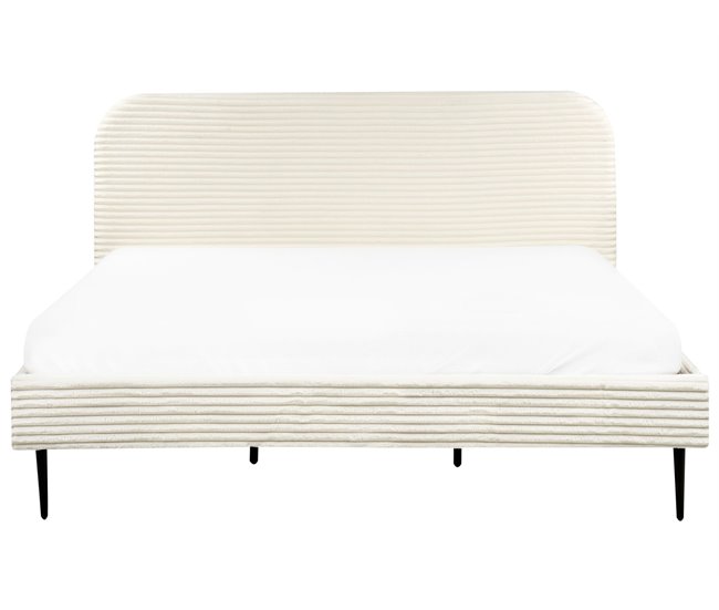 Beliani Cama Bombazine FLAYAT 193x215 Branco