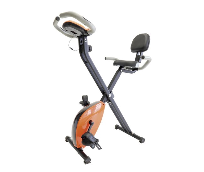 Bicicleta Ultrasport para Treino em Casa - Compacta e Eficaz Preto/ Laranja