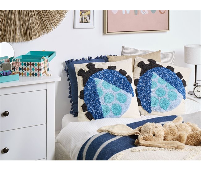 Beliani Almofada decorativa LADYBIRD Multicor