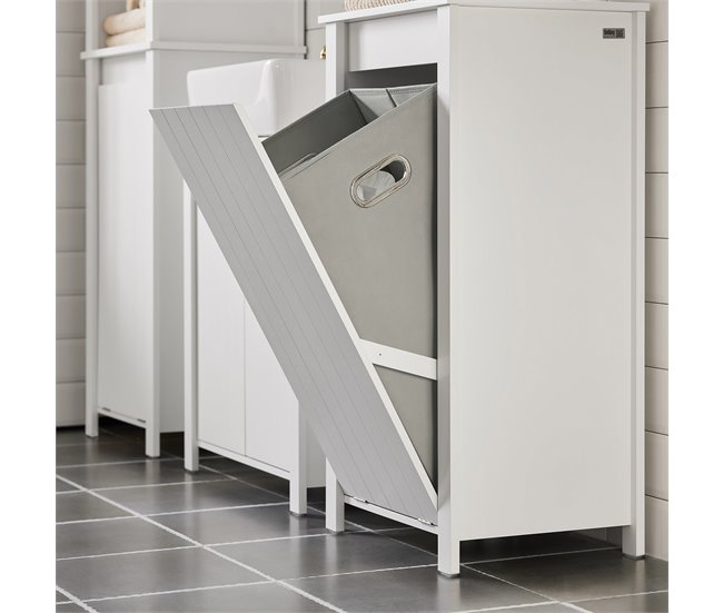 Cesto para roupa suja com 1 cesto Branco BZR100-W SoBuy Branco