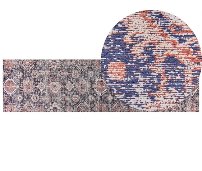 Beliani Pelos curtos KURIN 80x300 Azul