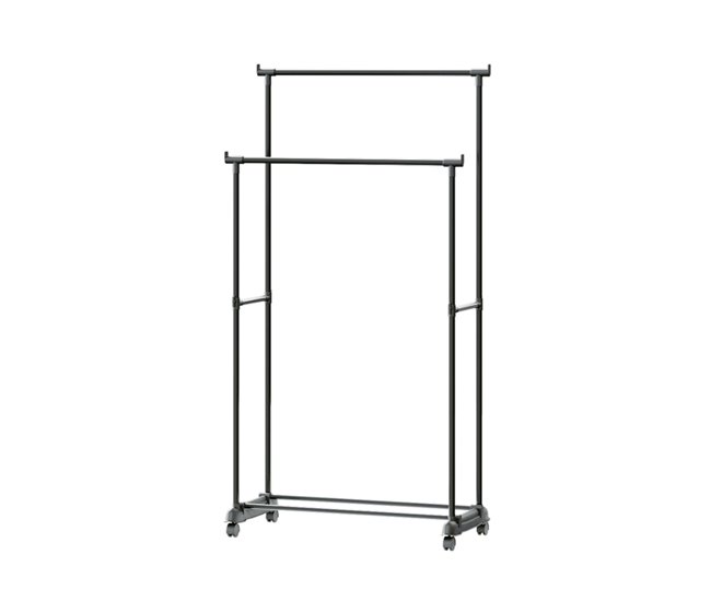 Cabide duplo extensível Preto / Cinza