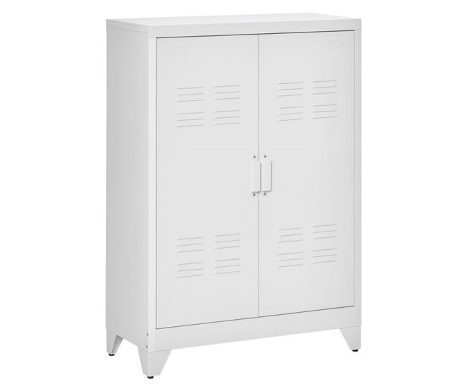 Armário de Metal Metal HOMCOM Branco