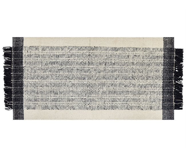 Beliani Entrelaçado KETENLI 80x150 Branco/ Bege