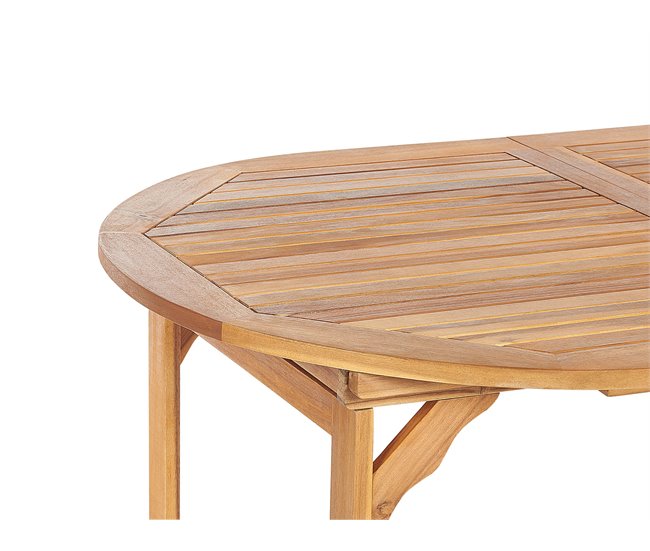 Beliani Mesa extensível MAUI Castanho