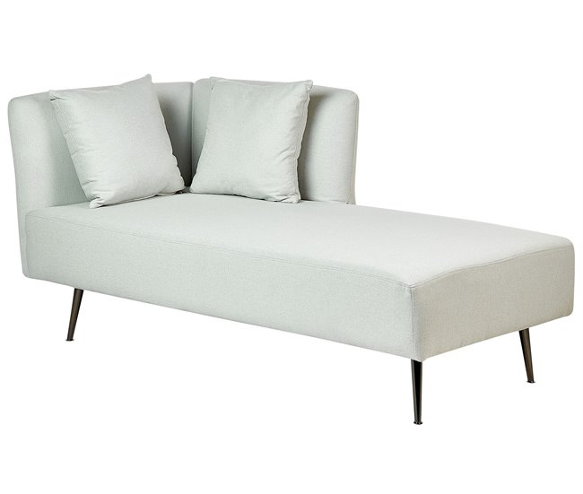 Beliani Chaise longue à esquerda Poliéster RIOM Azul/ Verde
