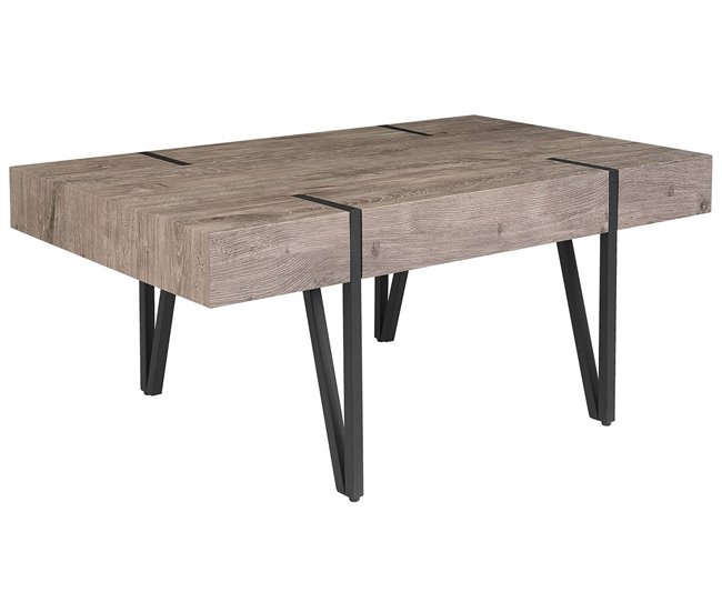 Beliani Mesa de centro ADENA 60x100 Castanho