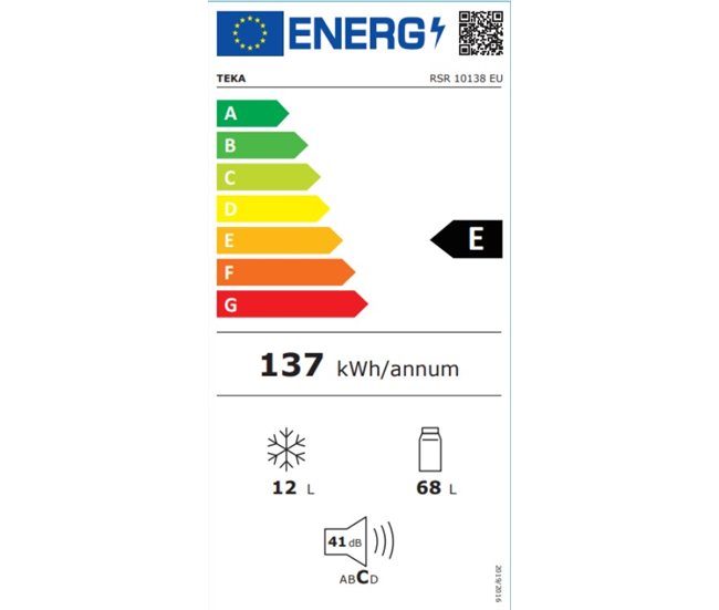 Mini frigorifico TEKA RSR 10138 WH EU 80 litros Branco