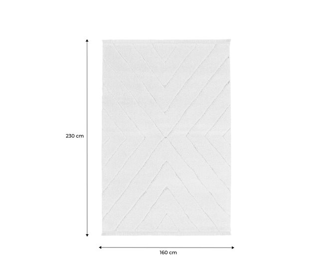 Alcatifa interior tufada com relevo claro 230x160 Creme