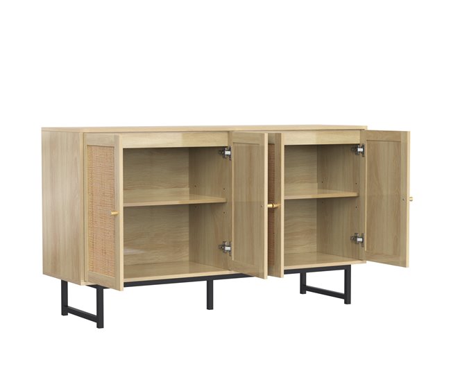 Aparador com 4 portas Natural