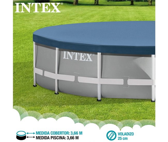 Cobertura INTEX piscina metálica metal & prisma frame Azul