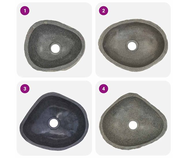 Lavatório - Lavabo - Pia de banheiro oval Antracite