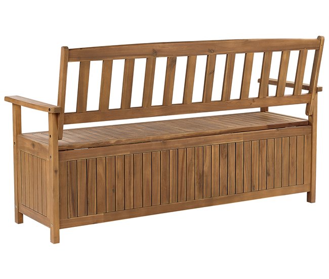 Beliani Banco Madera de acacia SOVANA 160x60 Vermelho